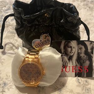 Rose gold Guess watch
